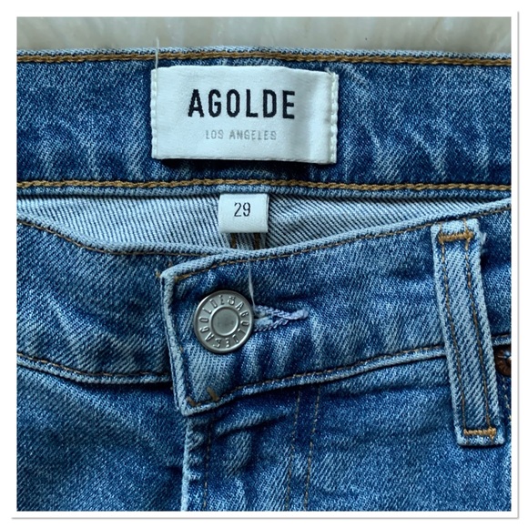 Agolde Lyle Low Rise Slim Low Stretch Jeans Blue 29 - Picture 5 of 11
